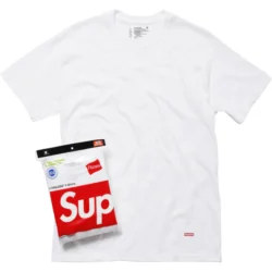 Supreme Hanes Starter Kit Pack (Tagless Tees Pack with 3 - Boxer Briefs Pack with 4 - Crew Socks Pack with 4) Black / White - Imagem 5