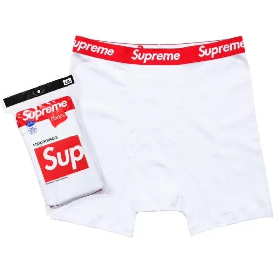 Supreme Hanes Starter Kit Pack (Tagless Tees Pack with 3 - Boxer Briefs Pack with 4 - Crew Socks Pack with 4) Black / White - Image 6