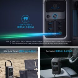 Anker SOLIX C200 DC Solar Generator + 60W Solar Panel - Imagem 5