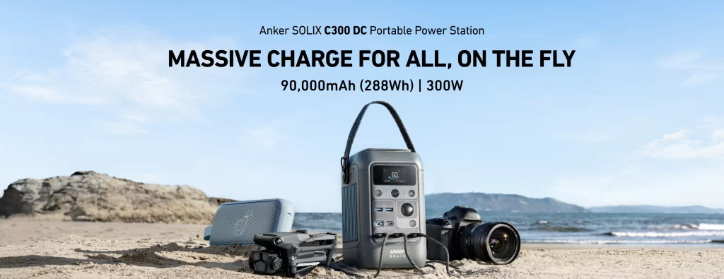 Anker SOLIX C300 DC Portable Power Station - 90,000mAh (288Wh) | 300W