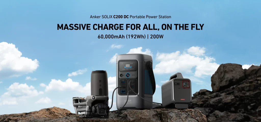 Anker SOLIX C200 DC Portable Power Station - 60,000mAh (192Wh) | 200W