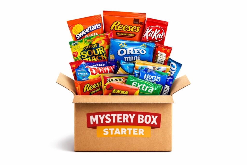 Mystery Snack Box EUA com Snacks Americanos Importados