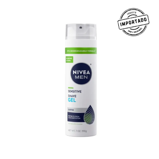 Kit NIVEA MEN Sensitive Pele Sensível – Gel de Barbear + Loção Facial + Balm Pós-Barba