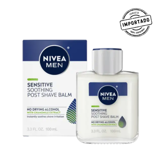 Kit NIVEA MEN Sensitive Pele Sensível – Gel de Barbear + Loção Facial + Balm Pós-Barba