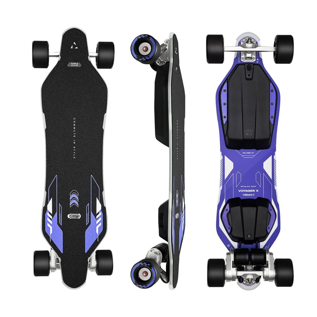 MEEPO Voyager X Glow – Skate Elétrico RGB