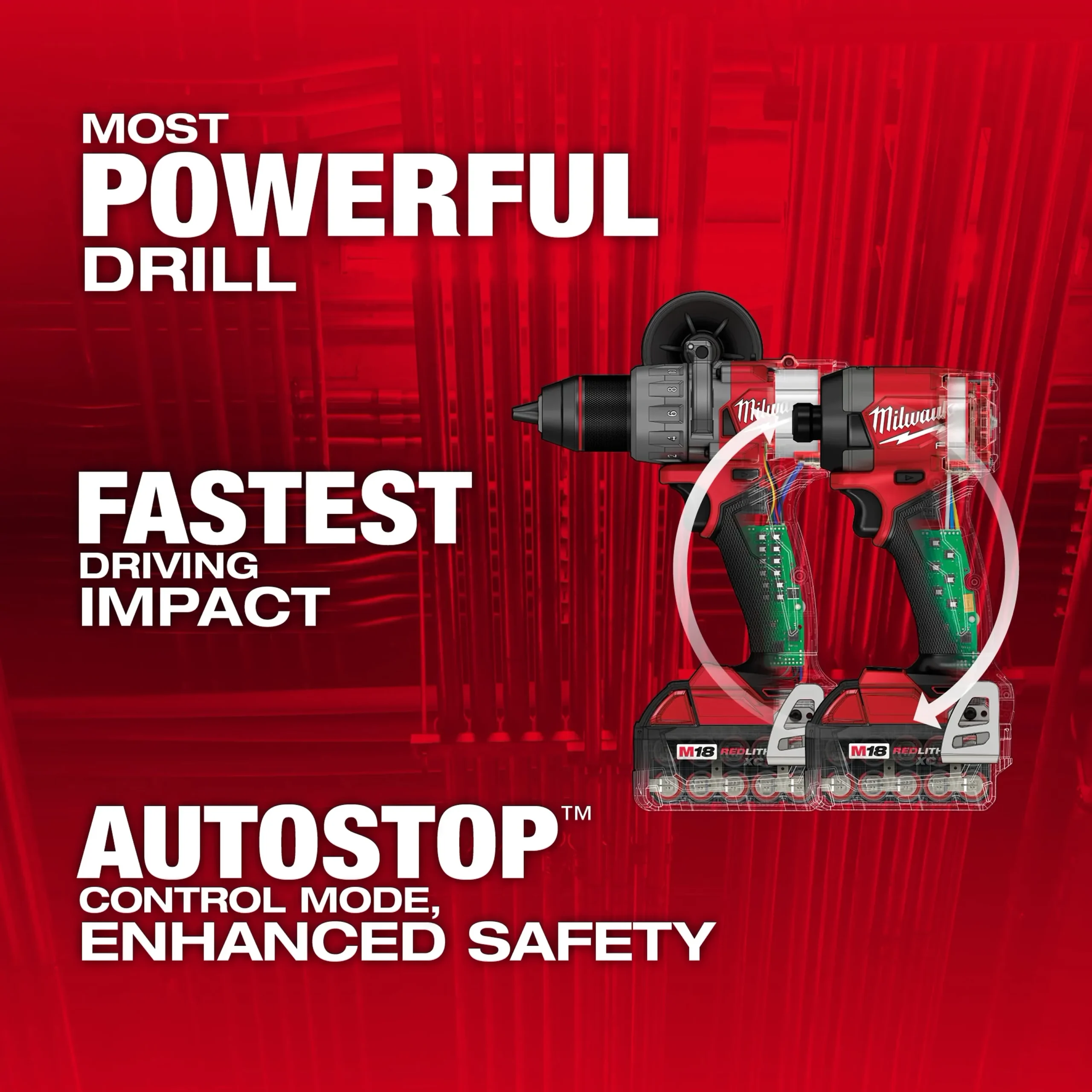 Milwaukee M18 Fuel 18V Lithium Ion Brushless Cordless Combo Kit W 2 5 0 Ah Battery Charger Packout Tool Box 4 Tool 3697 24Po - Imagem 2