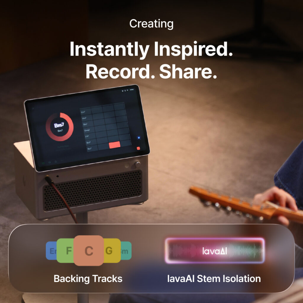 LAVA STUDIO – Amplificador Inteligente para Guitarra com Tela Touch
