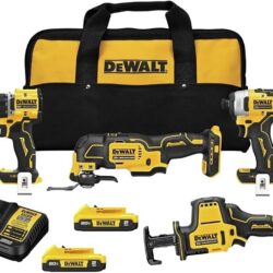 DEWALT ATOMIC 20-Volt Lithium-Ion Cordless Brushless Combo Kit (4-Tool) with (2) 2.0Ah Batteries, Charger and Bag DCK486D2 - Imagem 2