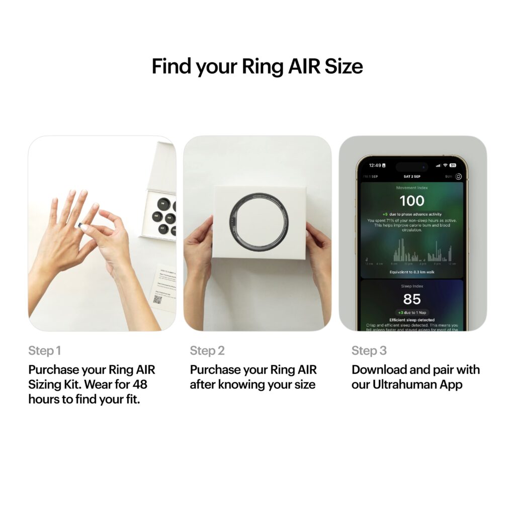 Ultrahuman Ring AIR – Anel Inteligente de Sono e Recuperação
