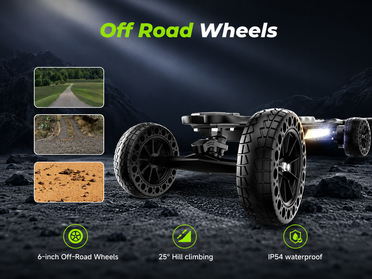 isinwheel V10 – Skate Elétrico All Terrain - Imagem 4