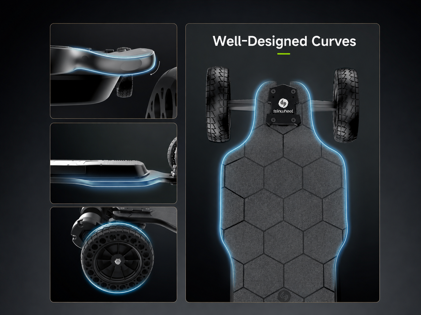 isinwheel V10 – Skate Elétrico All Terrain - Imagem 6