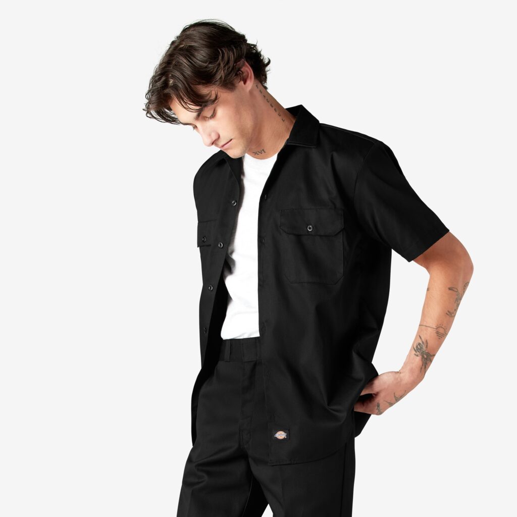 Dickies 1574 – Camisa de Trabalho Masculina Manga Curta
