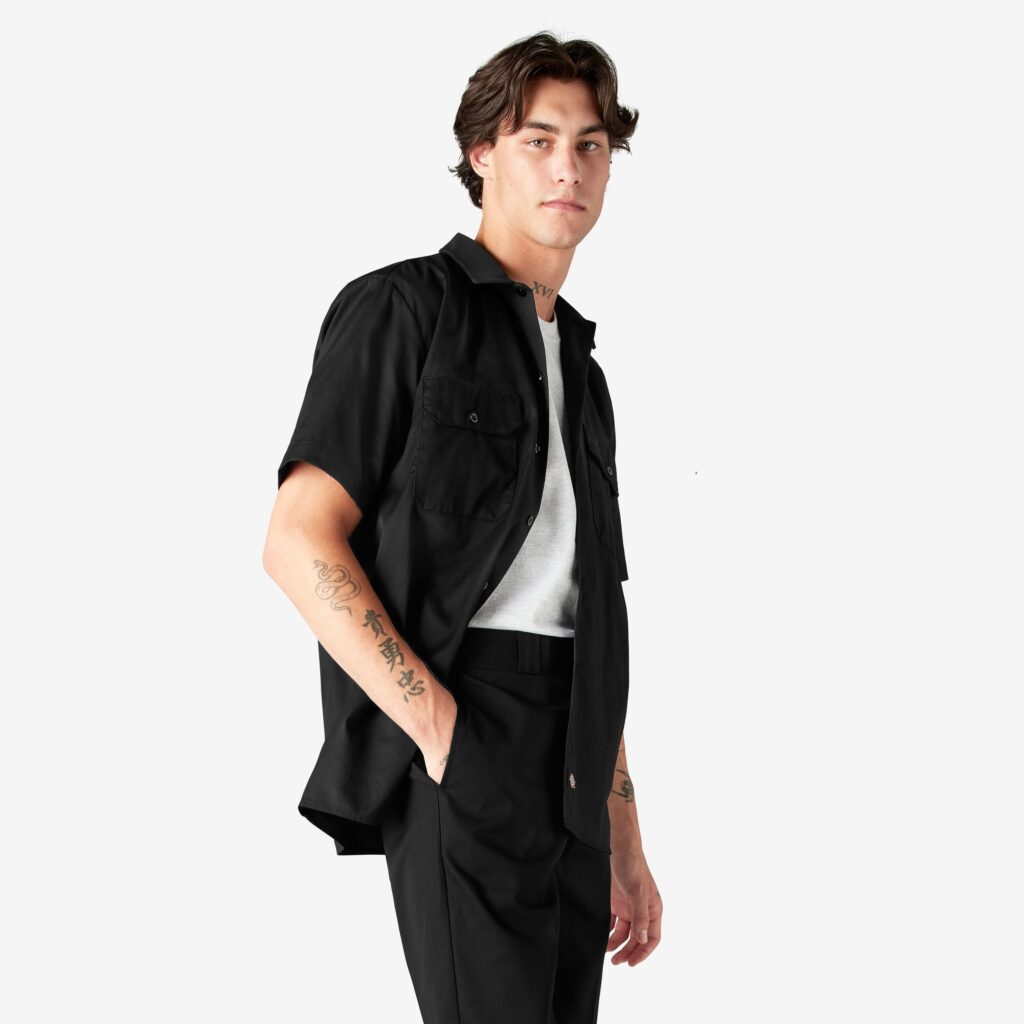 Dickies 1574 – Camisa de Trabalho Masculina Manga Curta