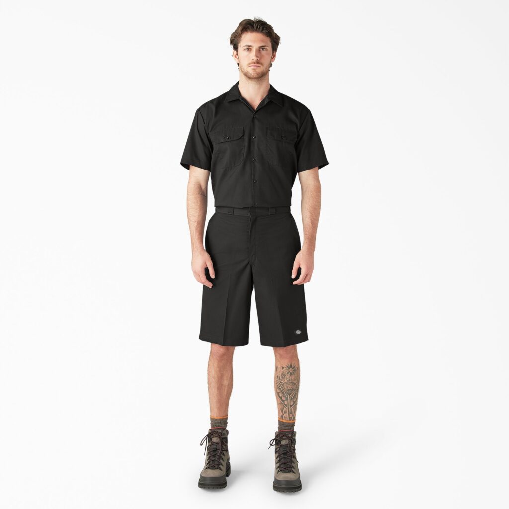 Dickies 42283 – Bermuda de Trabalho Masculina Loose Fit 13 Polegadas