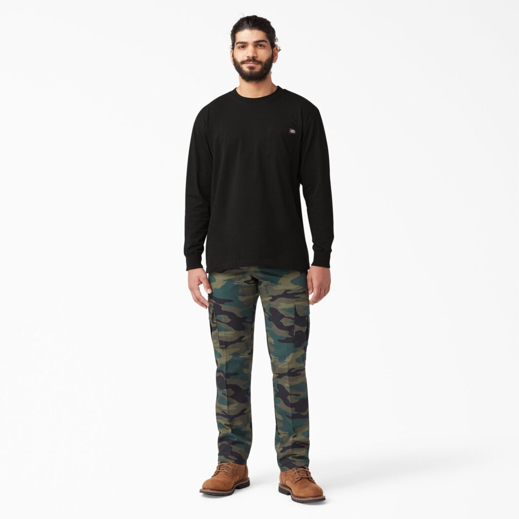 Dickies WL450 Heavyweight – Camiseta Masculina Manga Longa com Bolso