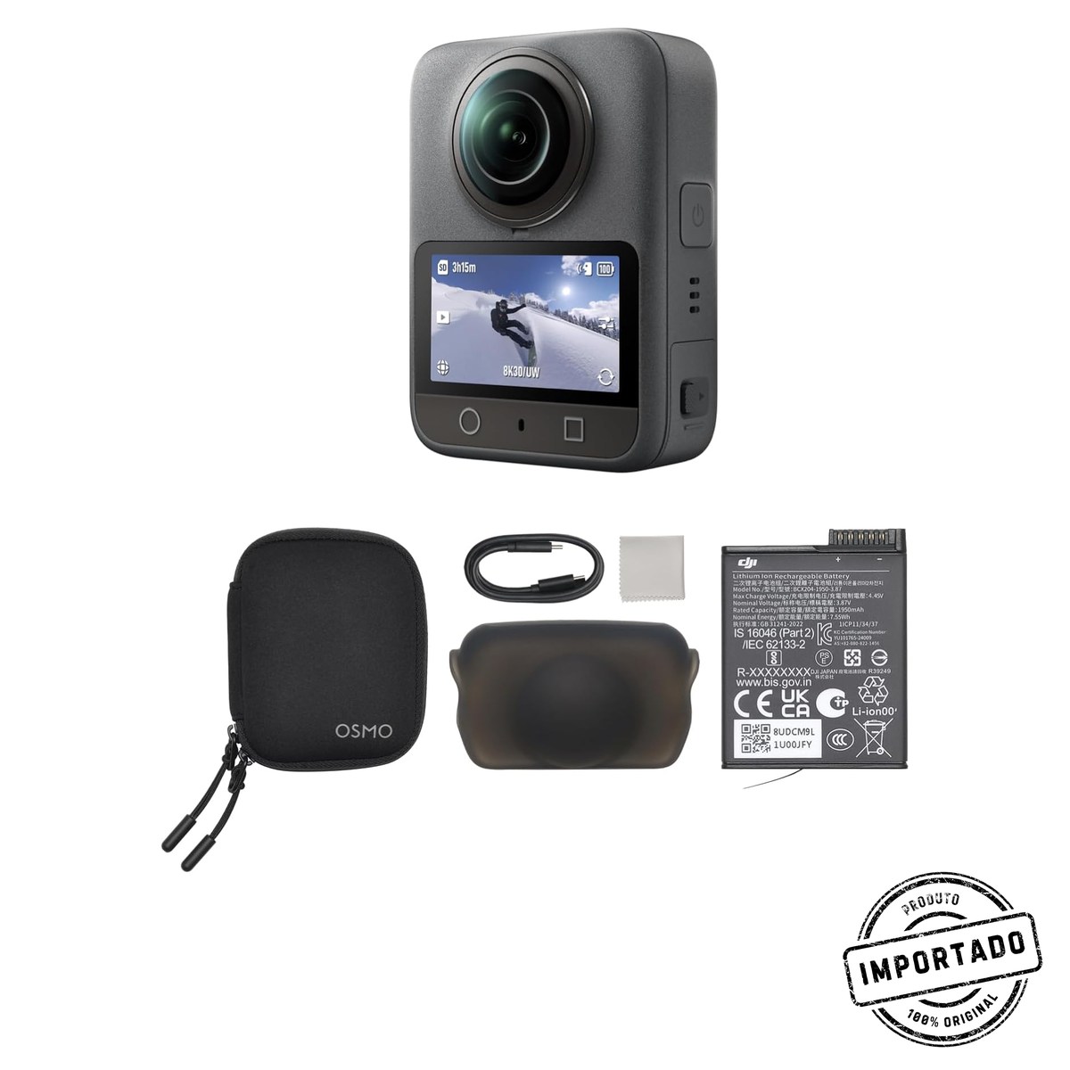 DJI Osmo 360 – Câmera 360° (Standard Combo) - Imagem 1