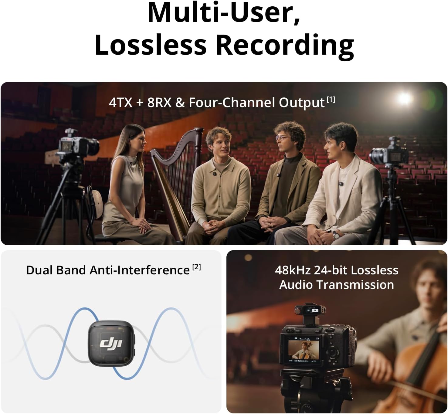 DJI Mic 3 – Sistema de Microfone (2 Transmissores, 1 Receptor e Estojo) - Imagem 3