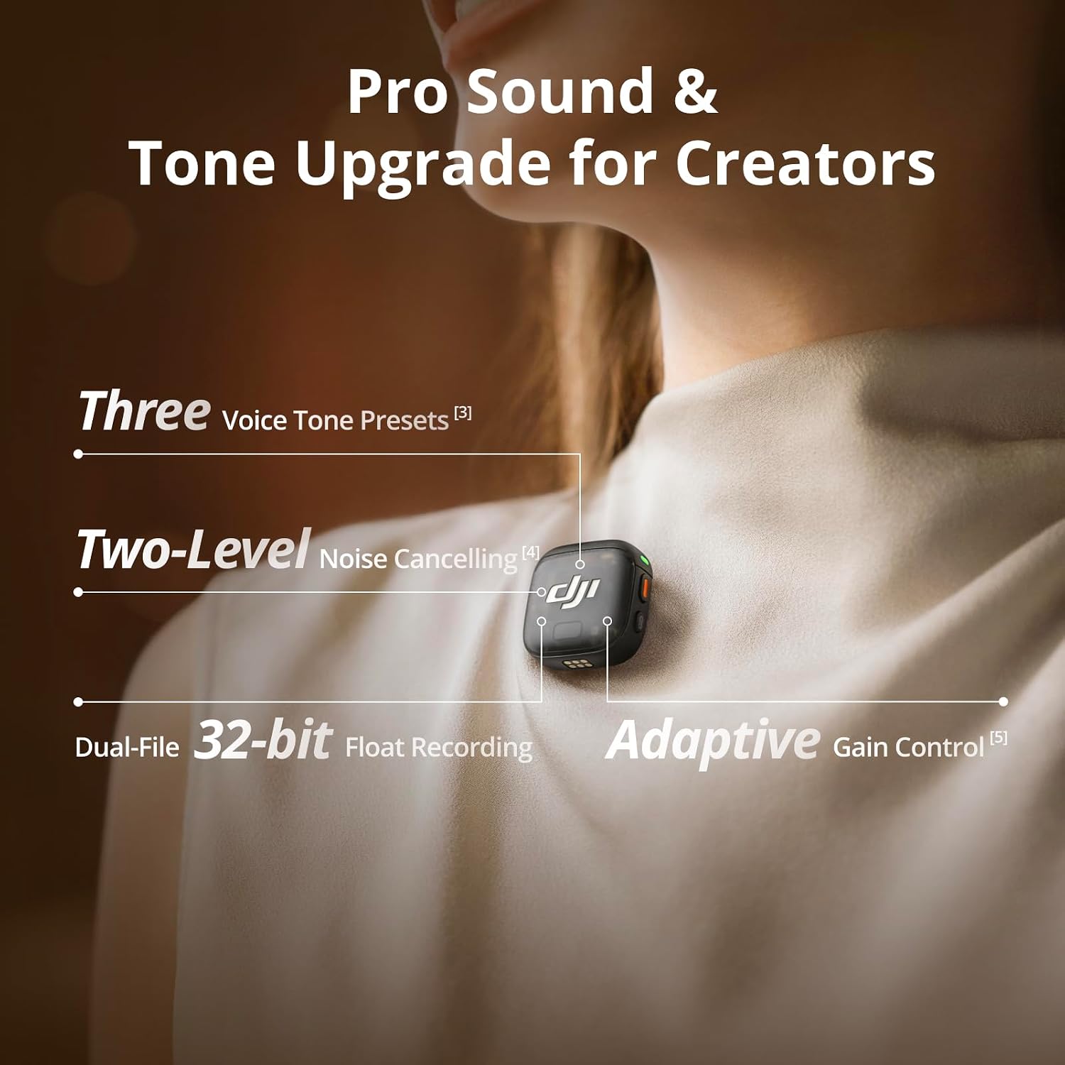 DJI Mic 3 – Sistema de Microfone (2 Transmissores, 1 Receptor e Estojo) - Imagem 4