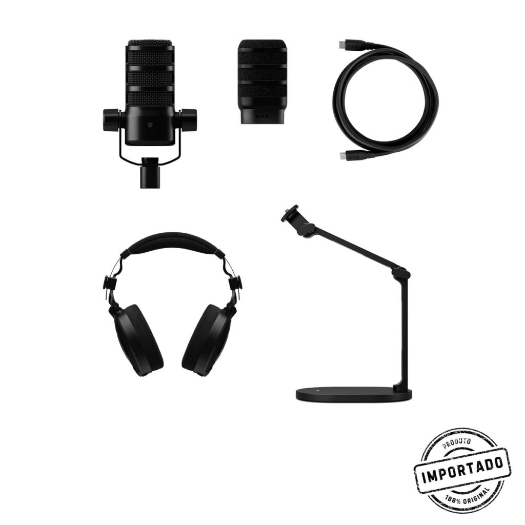 RØDE PodMic USB Kit – Kit de Microfone para Podcast