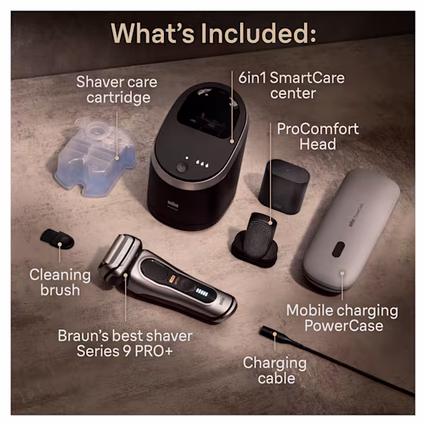 Braun Series 9 PRO+ 9599cc – Barbeador com PowerCase e SmartCare 6 em 1
