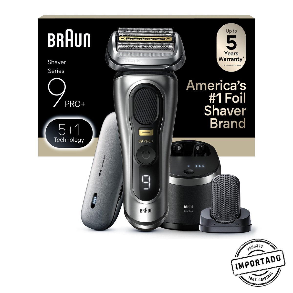 Braun Series 9 PRO+ 9599cc – Barbeador com PowerCase e SmartCare 6 em 1 - Imagem 1