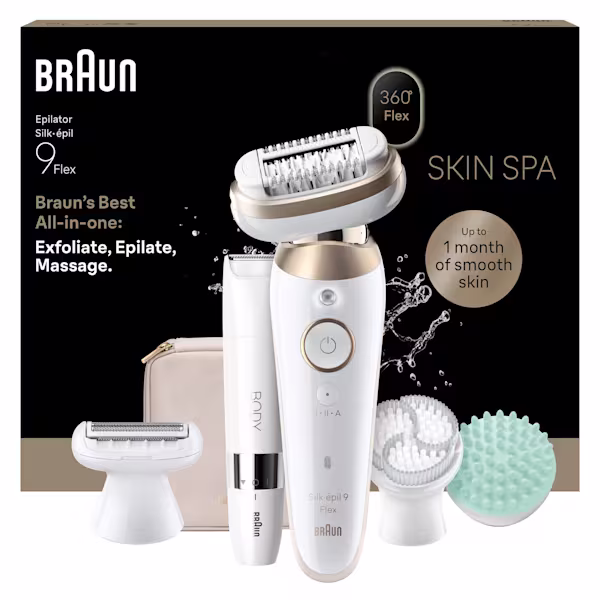 Braun Silk-épil 9 Flex SkinSpa 9-481 – Depilador 3D para Uso Seco e Molhado