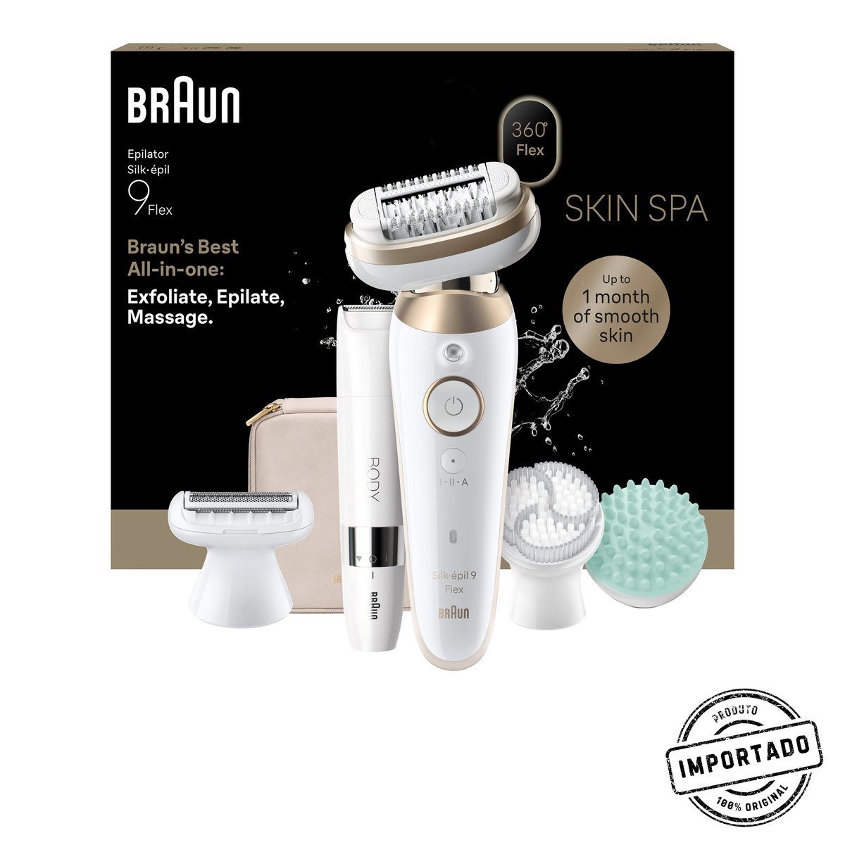 Braun Silk-épil 9 Flex SkinSpa 9-481 – Depilador 3D para Uso Seco e Molhado - Imagem 1
