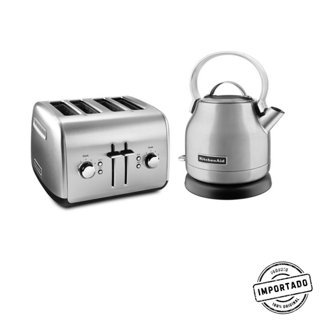 KitchenAid Kit Café da Manhã – Torradeira 4 Fatias e Chaleira Elétrica 1,25 L