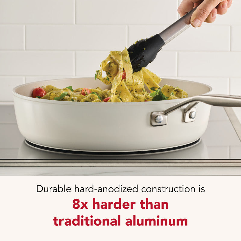 KitchenAid – Jogo de Panelas Anodizadas com Revestimento Cerâmico (10 Peças)