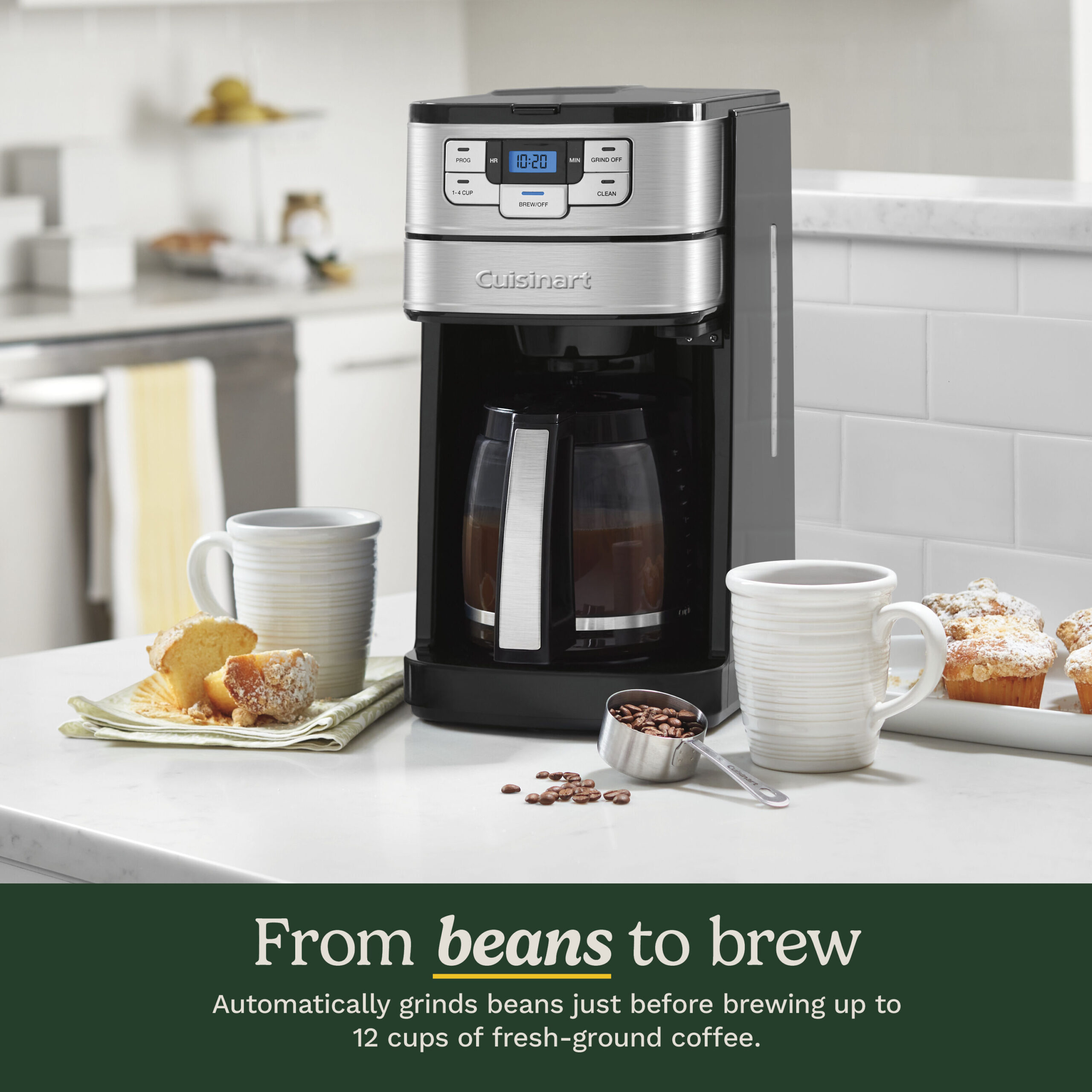Cuisinart Grind & Brew DGB-400 – Cafeteira com Moedor (12 Xícaras) - Imagem 3