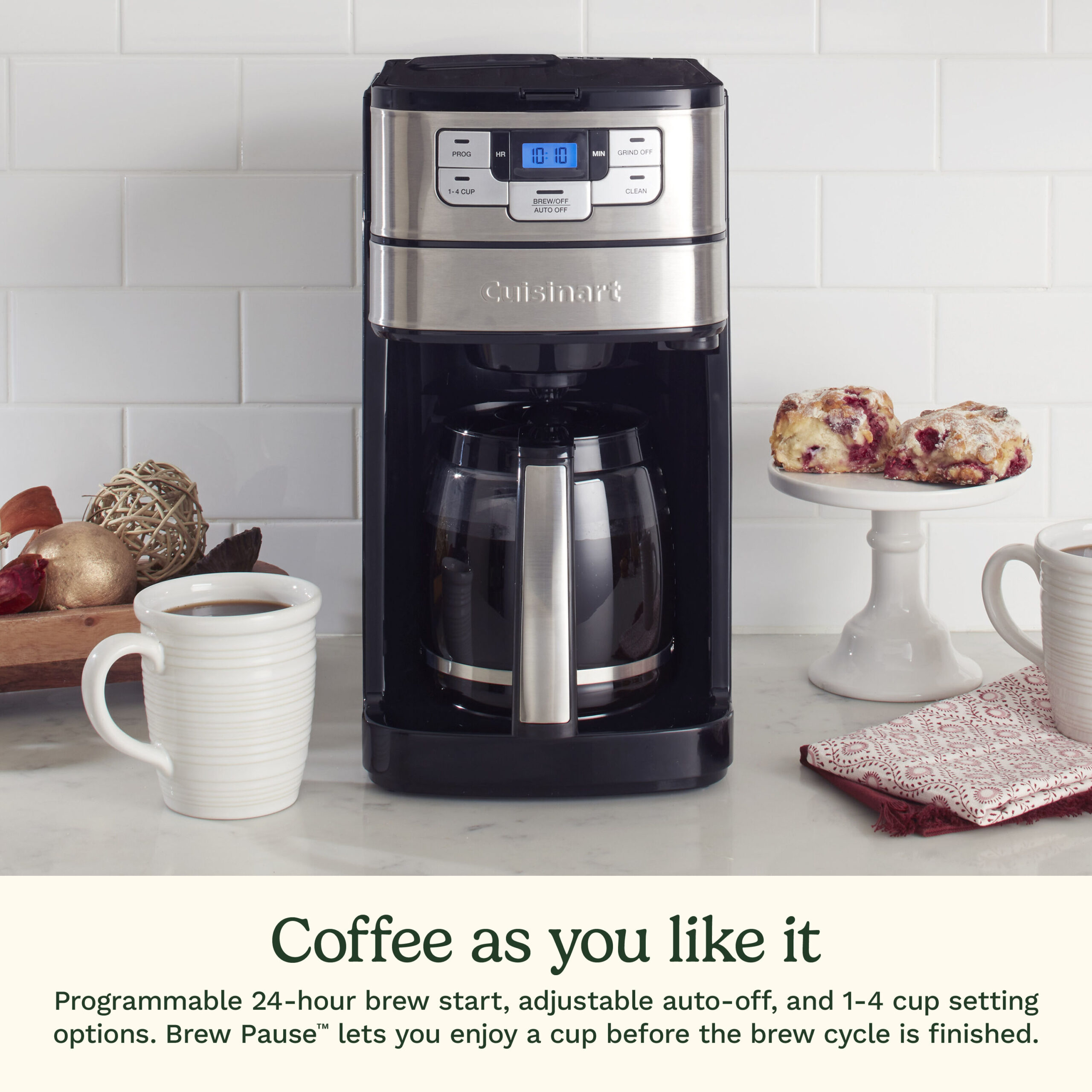 Cuisinart Grind & Brew DGB-400 – Cafeteira com Moedor (12 Xícaras) - Imagem 6