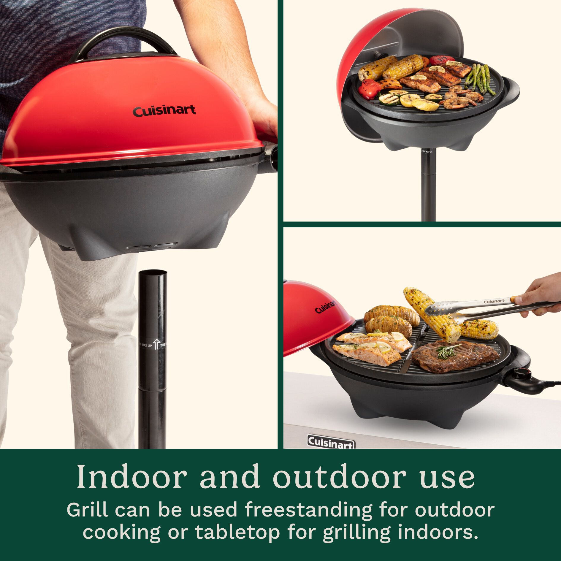 Cuisinart CEG-115 – Grill Elétrico 2 em 1 para Uso Interno e Externo - Imagem 3