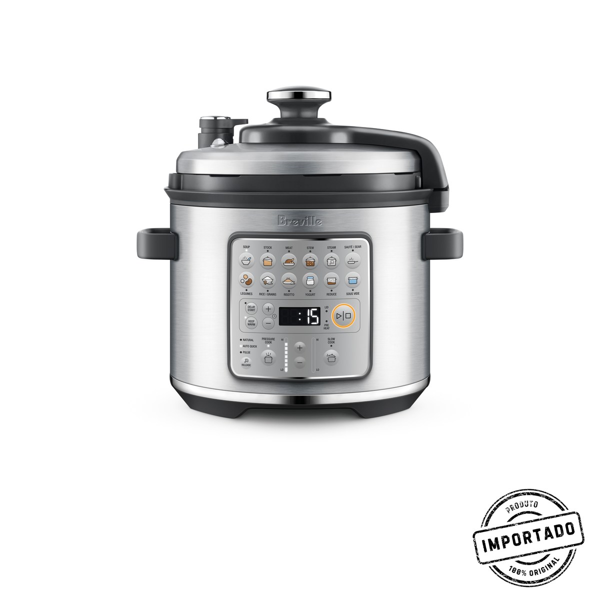 Breville Fast Slow GO – Panela Elétrica de Pressão e Cozimento Lento - Imagem 1