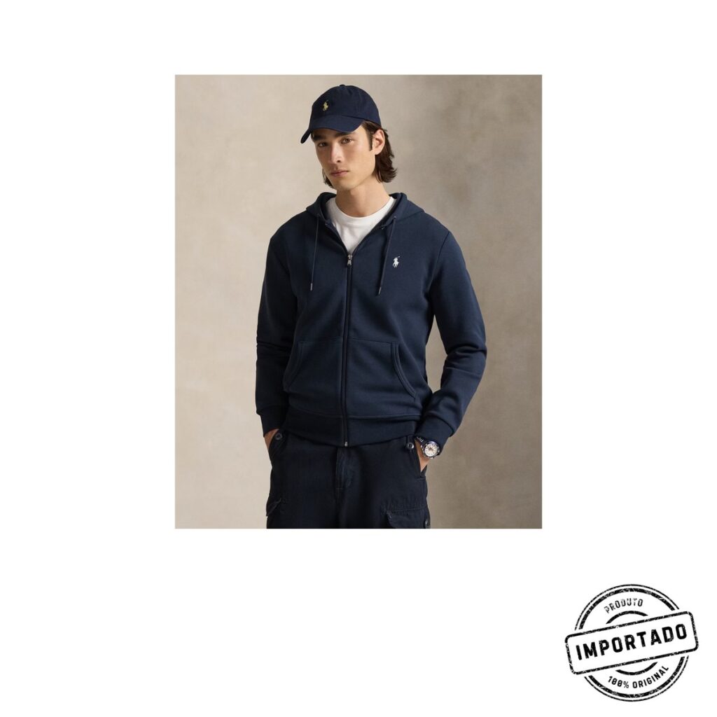 Ralph Lauren Double-Knit – Moletom com Capuz e Zíper