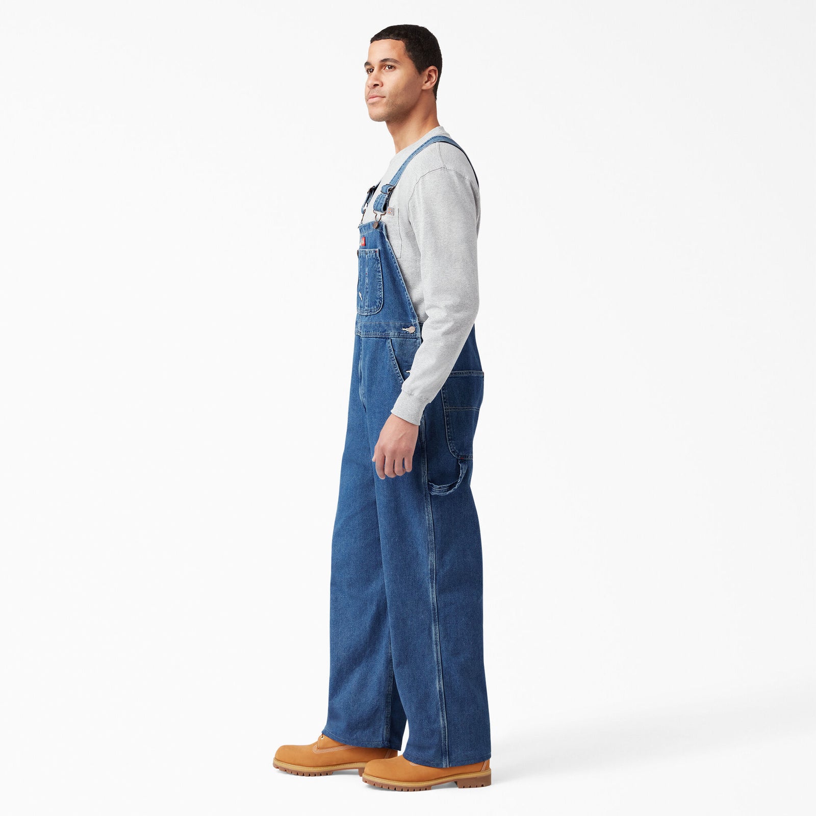 Dickies 8396 Stonewashed Indigo Bib – Jardineira Jeans Estonada - Imagem 3