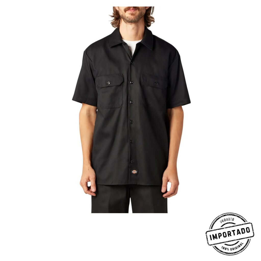 Dickies FLEX Relaxed Fit – Camisa de Trabalho Manga Curta