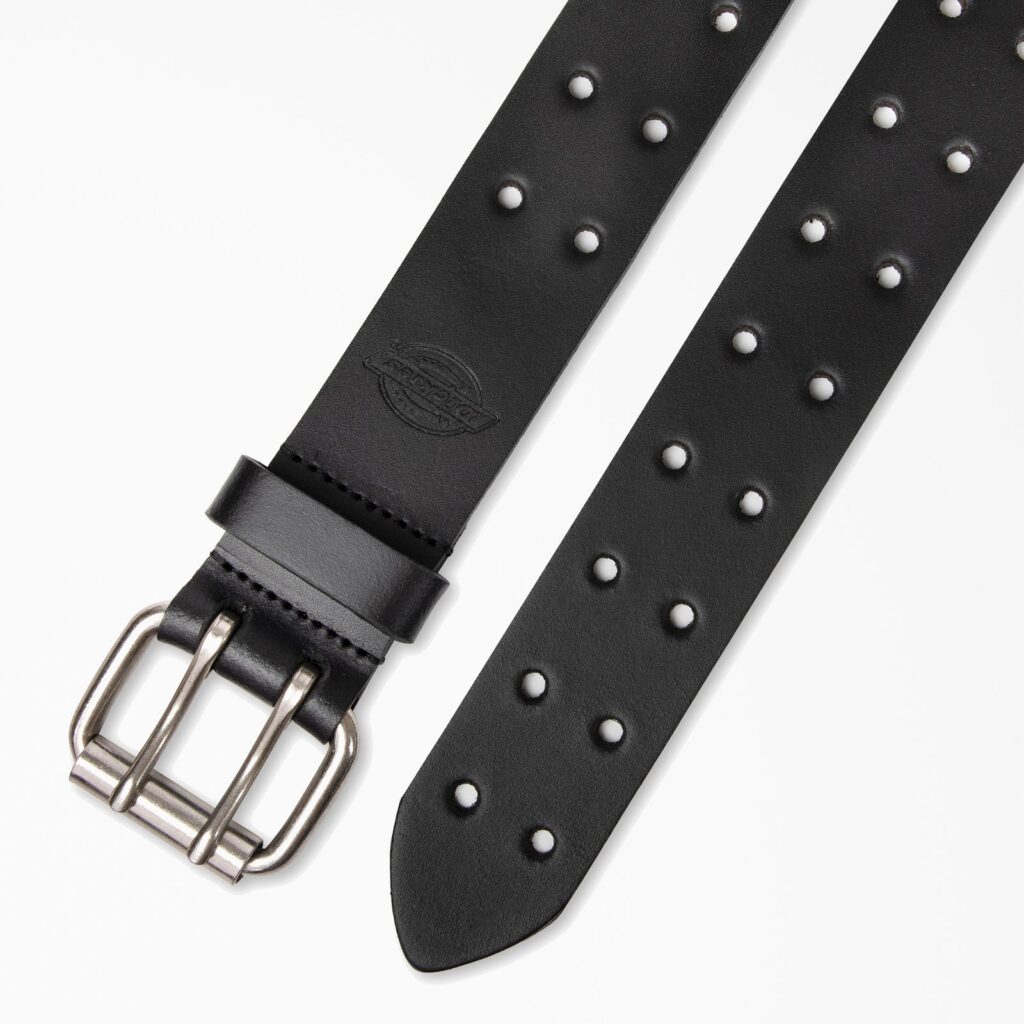 Dickies – Cinto de Couro Perfurado com Fivela Dupla