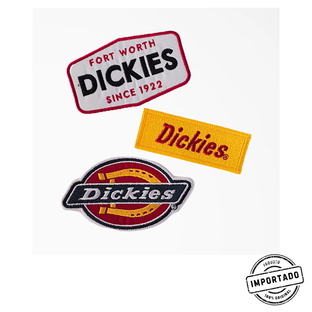 Dickies Logo – Patches Termocolantes (Kit com 3) - Imagem 1