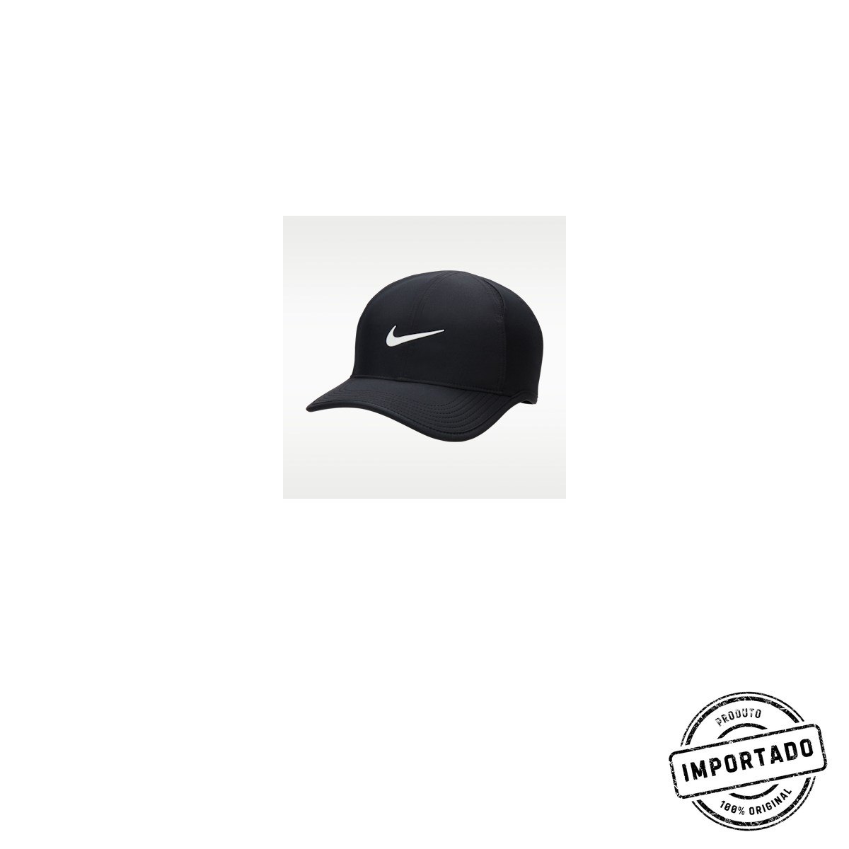 Nike Dri-FIT Club Unstructured Featherlight Cap - Black/White - Size XS/S - Imagem 1
