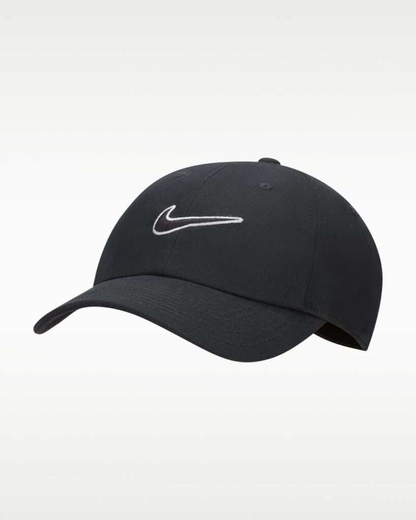Nike Club Unstructured Swoosh Cap - Black/Black - Size S/M