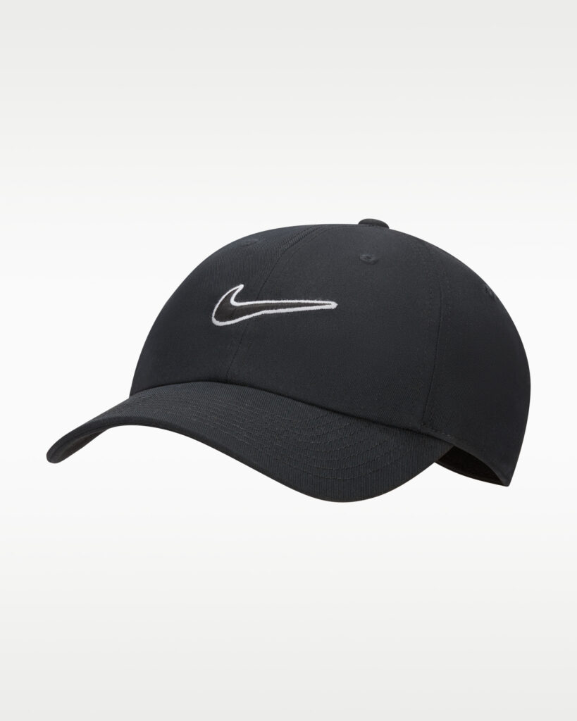Nike Club Unstructured Swoosh Cap - Black/Black - Size S/M