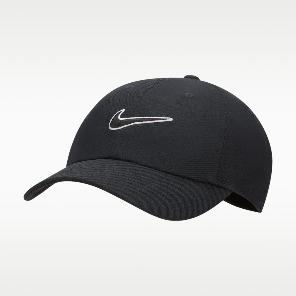 Nike Club Unstructured Swoosh Cap - Black/Black - Size S/M