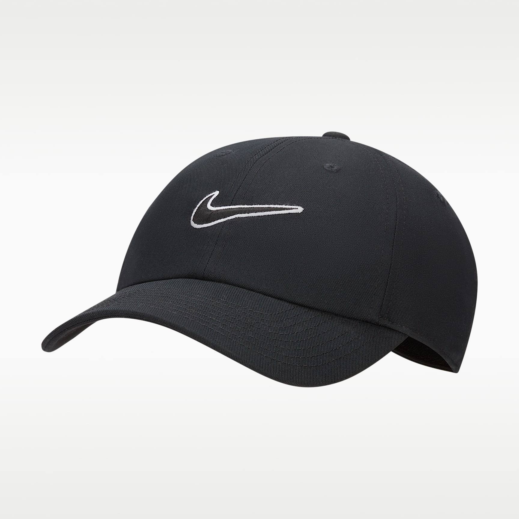 Nike Club Unstructured Swoosh Cap - Black/Black - Size S/M - Imagem 4