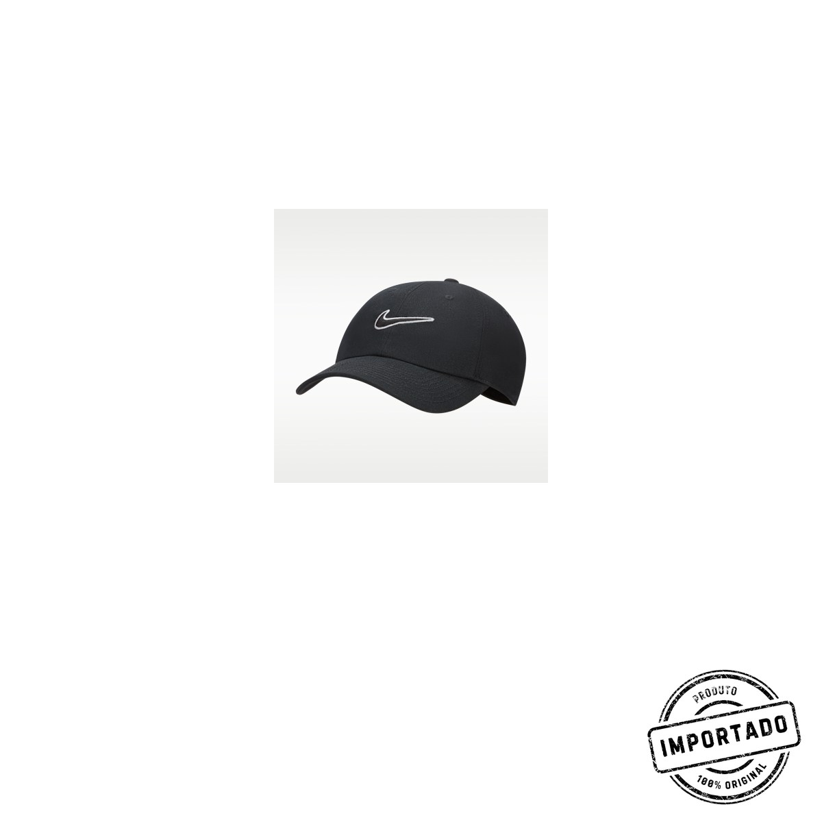 Nike Club Unstructured Swoosh Cap - Black/Black - Size S/M - Imagem 1