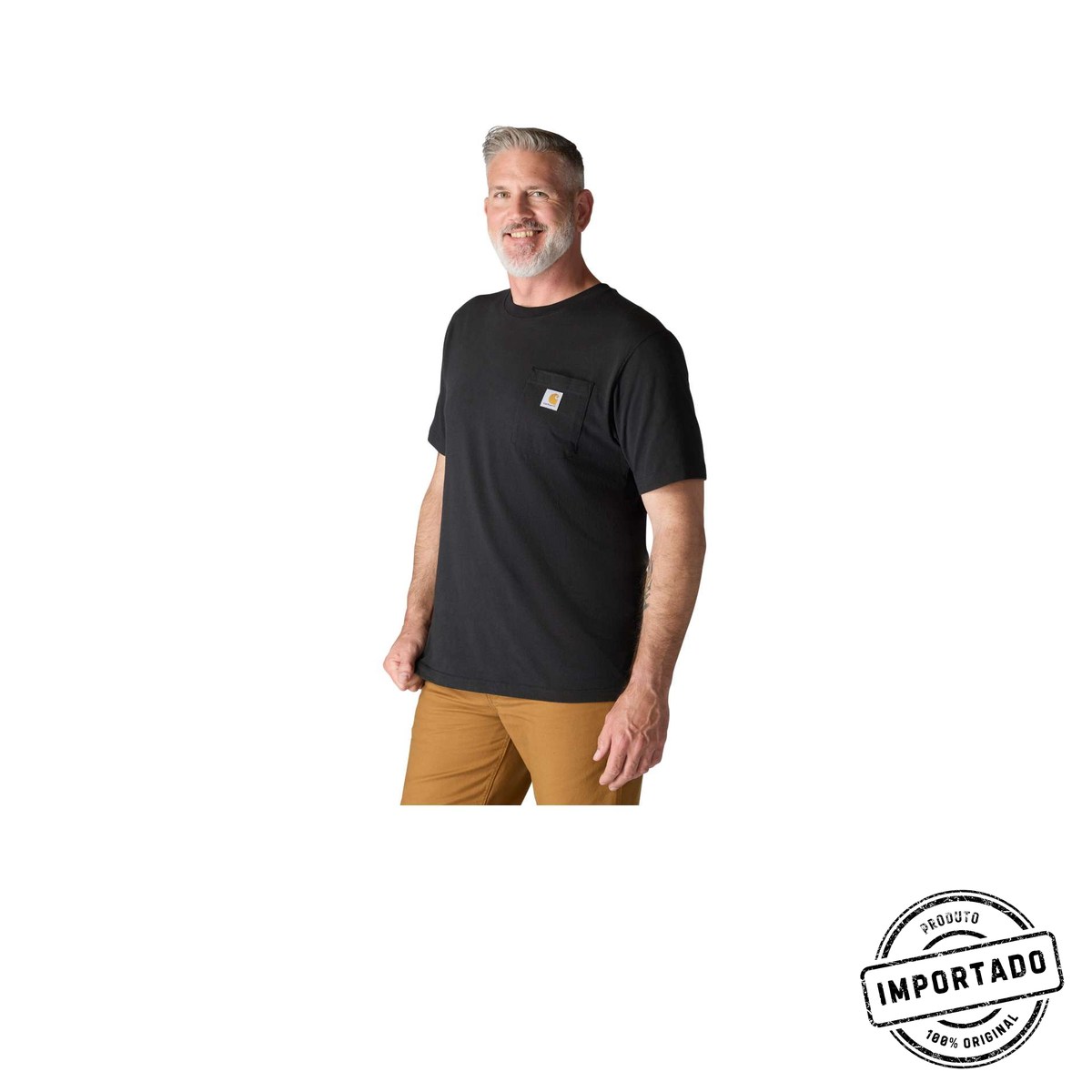 Carhartt K87 – Camiseta de Malha Pesada com Bolso - Imagem 1