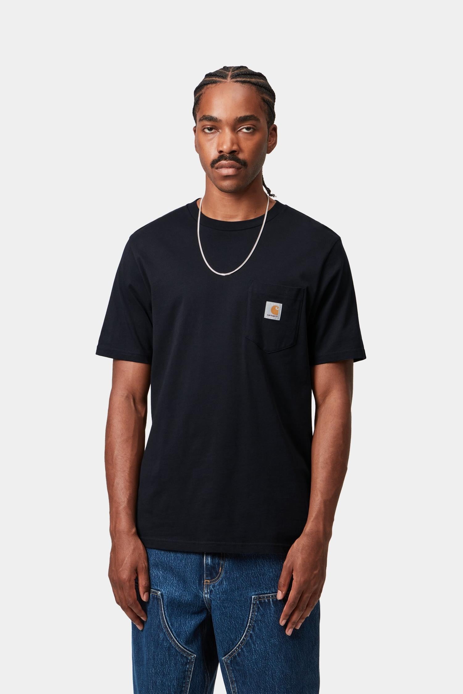 Carhartt WIP Pocket – Camiseta com Bolso (Azul-marinho) - Imagem 2