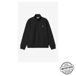 Carhartt WIP American Script – Moletom Meio Zíper (Preto) - Imagem 1