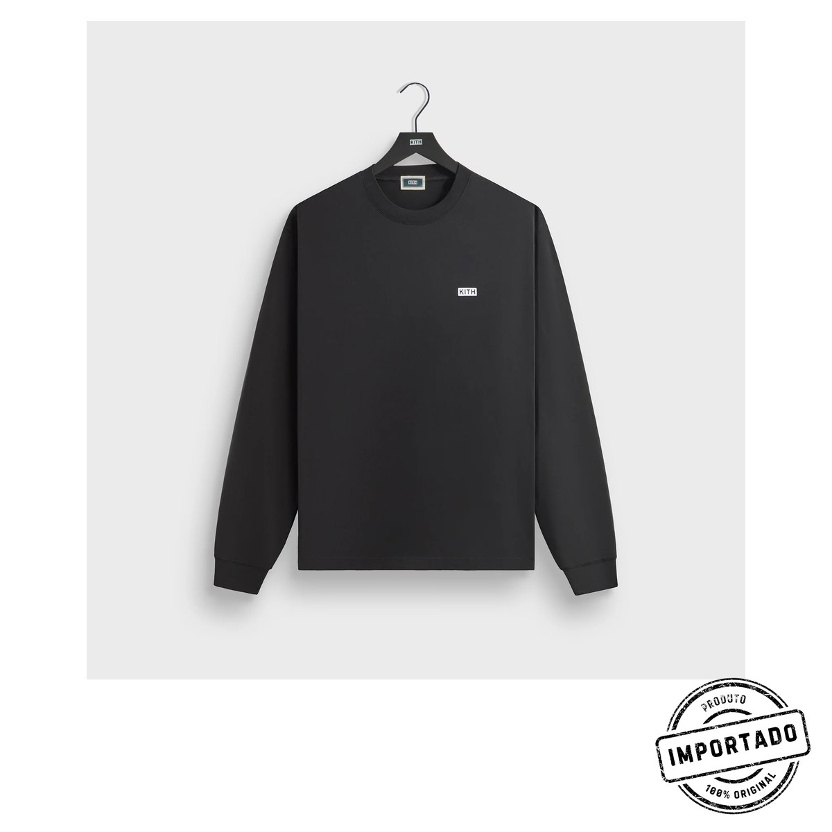 Kith LAX – Camiseta Manga Longa (Preta) - Imagem 1