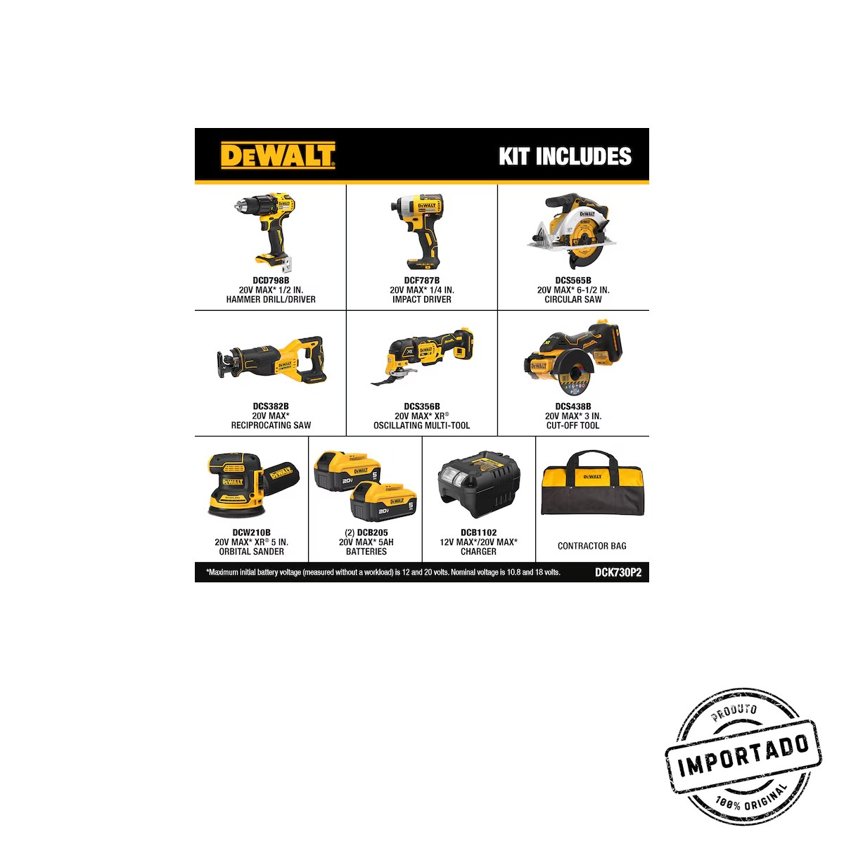 DEWALT 20V MAX 7-TOOL COMBO KIT - Imagem 1