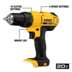 DEWALT 4-Tool 20-Volt Max Power Tool Combo Kit with Soft Case (2-Batteries and charger Included) - Imagem 3